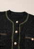 'Arabelle' Tweed Knit Sweater - Celes Fashion
